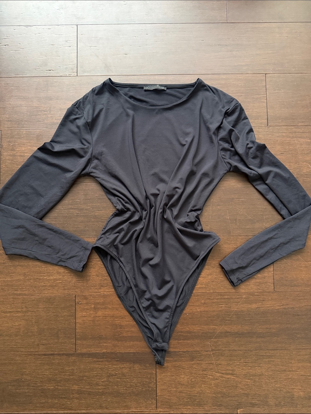 ZARA Long Sleeve Black Bodysuit